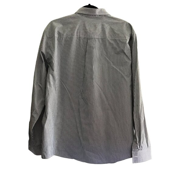 Croft & Barrow Mens XL Striped Button-Down Shirt Long Sleeve Easy Care Blue & Wh - Picture 2 of 7